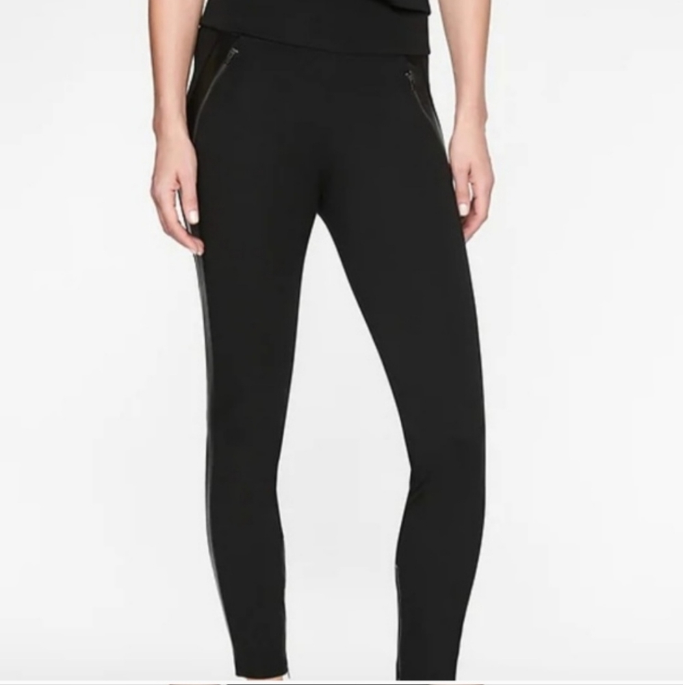 Athleta Siena Ankle Pants Faux Leather  Size 4